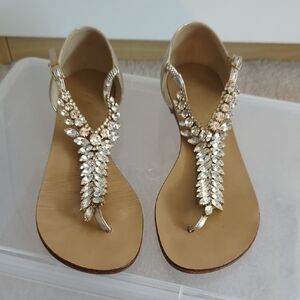 Giuseppe Zanotti Rhinestone Bridal Thong Sandals